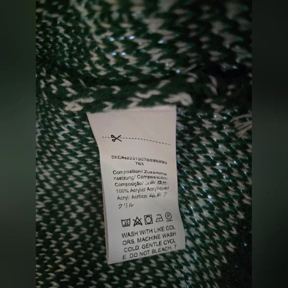 Women’s Green Winter Sweater Dress Size Large, New Without Tags - Picture 4 of 6